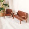 Simulation Chair Vintage Dollhouse Sofa Furniture Model Miniature Single/Double Chair  Children Toy
