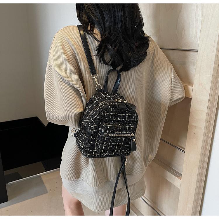 Schoolbag mini small backpack for women, new Korean style fashion casual multi-use, ins, ultra-hot wool mini schoolbag, high-end backpack