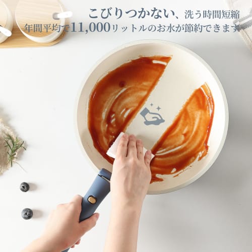 CAROTE 5-Piece Frying Pan Set, Induction and Gas Compatible, PFOA and PFOS Free, Removable Handles, Marble Coat, Non-Stick, Easy to Clean, Perfect for