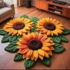 Soft Sunflower Mat Special-shaped Bathroom Floor Mat  for Living Room Tea Table Bedside