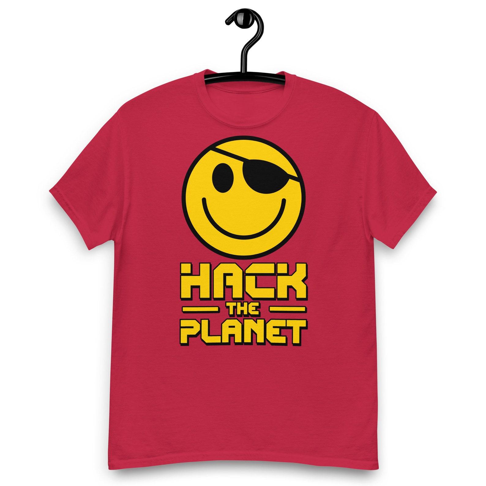 Hackers Movie - Hack the Planet Quote Unisex T-shirt M