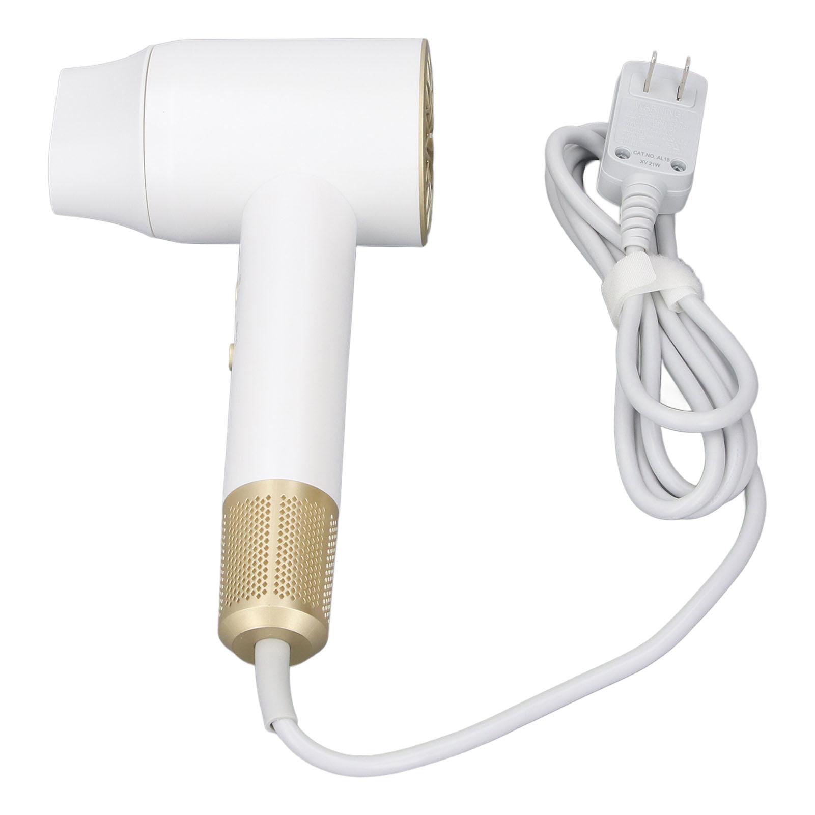 

Высокоскоростной ионизированный фен 20000 об/мин мощный 1200 Вт быстросохнущий фен с низким уровнем шума и насадкой US Plug белый