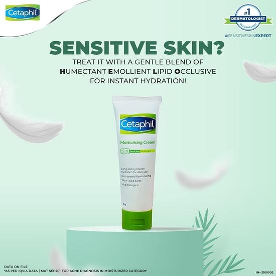 Cetaphil Oily Skin Cleanser, Daily Face Wash for Oily, Acne Prone Skin, Gentle Foaming, 125ml & Cetaphil Moisturising Cream for Face & Body, 80 Gm