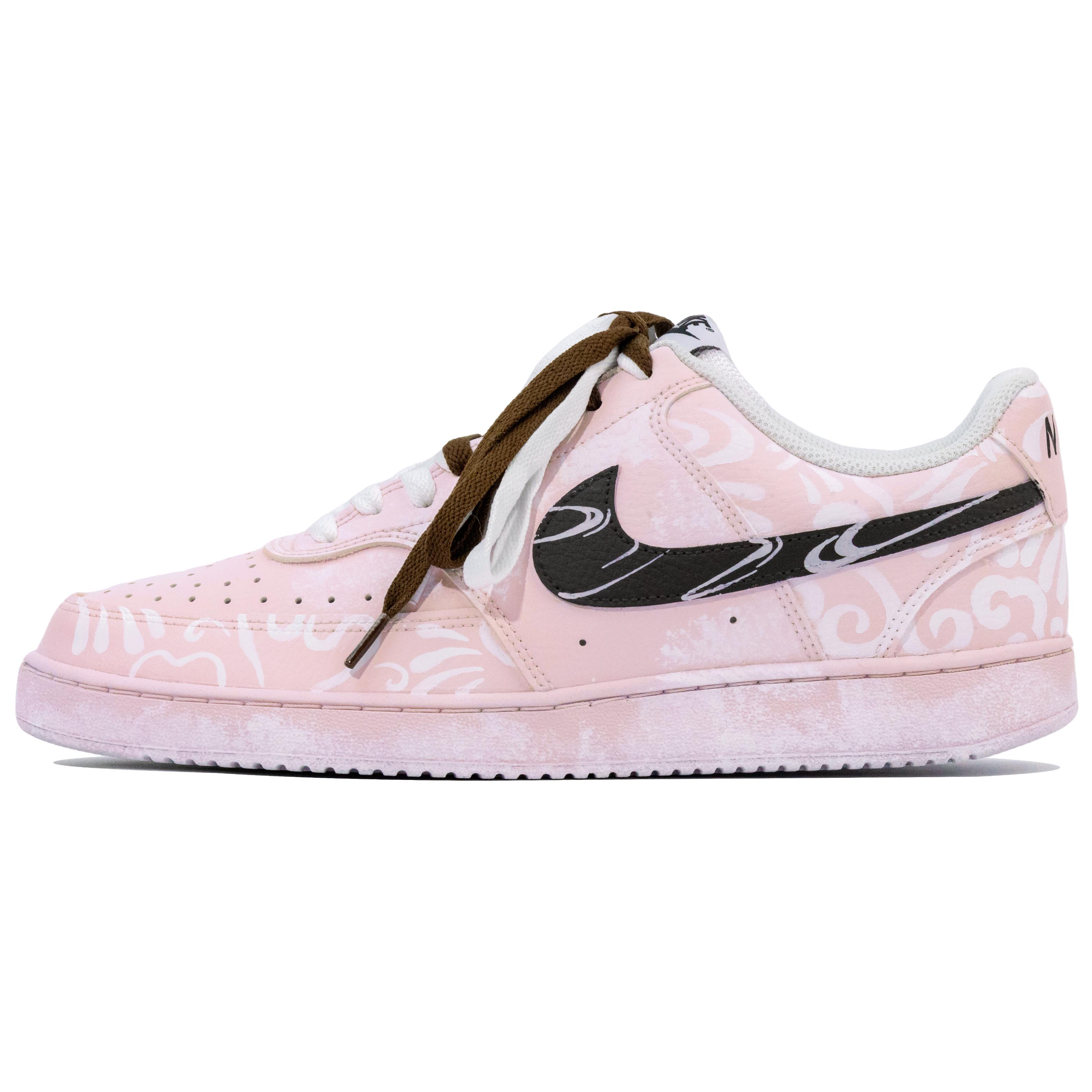 

Nike Court Vision 1 Skateboard Shoes Unisex Low Top Black/Pink/Green DH2987-101(Team1105-) 44.5