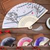 2026 Latest Models Vintage Silk Folding Fan, Chinese, Japanese, Bamboo, Tassel, Dance Hand Fan, Home Decoration, Ornament Craft