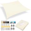 Waterproof Sun Shelter Garden Sun Shade Sail Patio Sunscreen Canopy Anti-UV Square Awning Camping Hiking Tarp with Hardware Kit