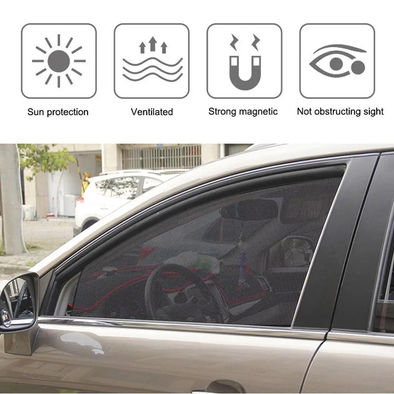 Magnetic Car Sun Shade UV Protection Curtain Sunshade Side Window Mesh Anti-direct Sun Visor Summer Protection Film Accessories