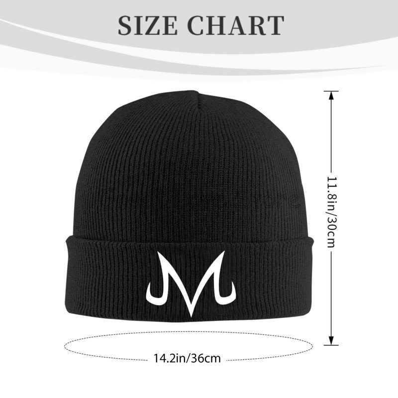 Majin Buu Print Bonnet Hats Unisex Elastic Knit Hat Winter Warm Skullies Beanies Cap Head Wrap Caps for Travel Outdoor Camping
