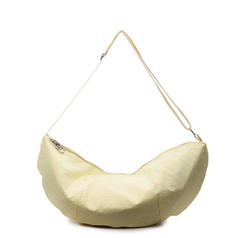 Nylon Minimalist Shoulder Bag For Casual Travel With Zipper Pocket For Women