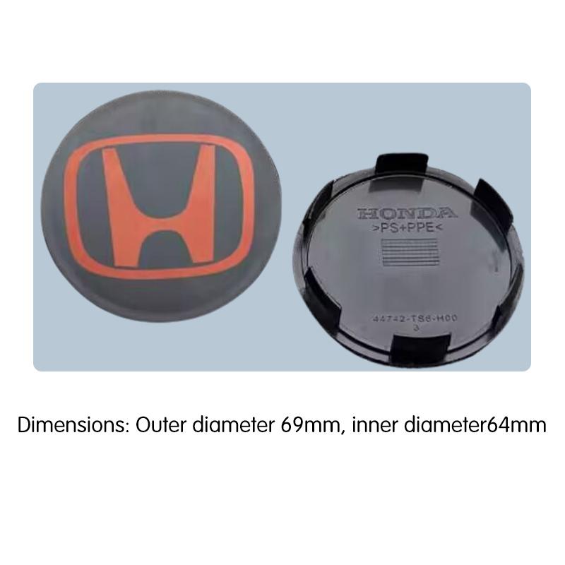 4Pcs Car Wheel Hub Center Cap Metal Emblem Stickers For Honda Civic Accord Fit City Vezel CRV Odyssey Pilot Jazz Prelude Insight
