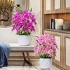 Artificial Phalaenopsis Flower Set: Indoor TV Cabinet Decor