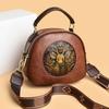 Exquisite Hand-Tooled PU Bag with Deer Design – Vintage-Inspired Crossbody and Top-Handle Bag for Women