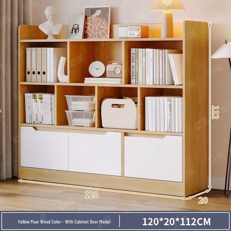 Freestanding Multi-Layer Bookshelf and Storage Cabinet for Bedroom