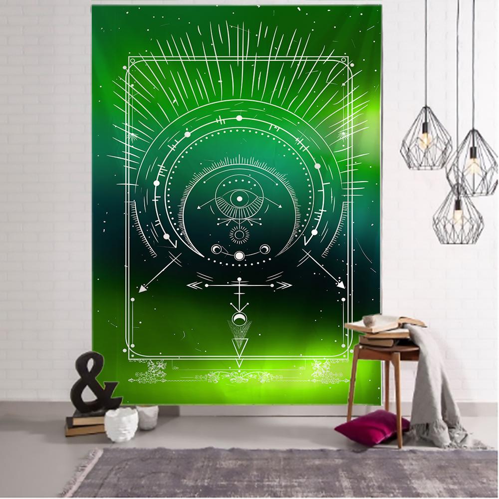 Witchcraft Tarot Tapestry Wall Hanging Colorful Sun Moon Starry Universe Psychedelic Tapiz Witchcraft Wall Cloth Tapestry