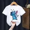 Disney Stitch Summer Graphic T-Shirt Hollow Series Short Sleeve T-Shirt