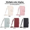 SlimPU Leather Card Slot Phone Case IPhone 16 Pro With Wrist Strap Multi-Function Wallet Cover