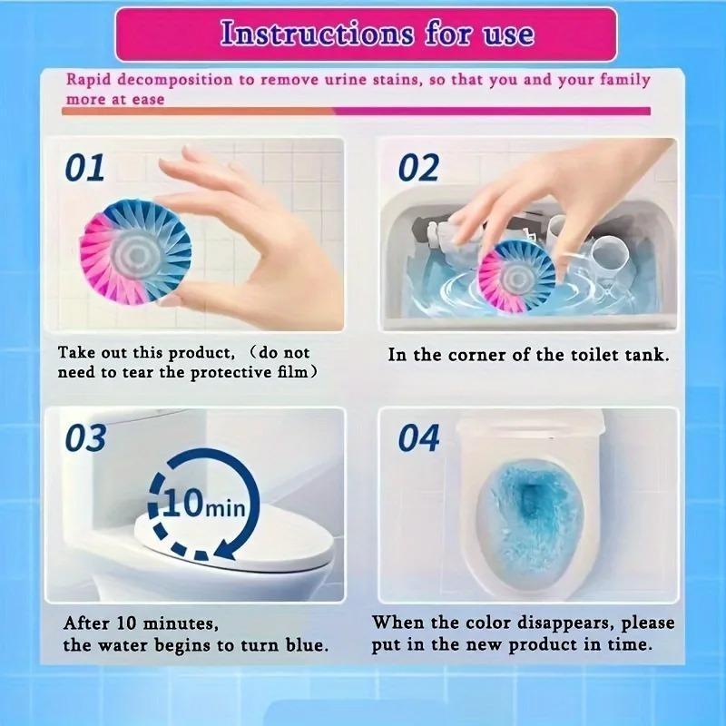 Toilet Bowl Cleaner Tablets Deep Cleaning Washer Deodorant Cleaning Agent Pills Toilet Tank Cleaners Remove Urine Stains Odor