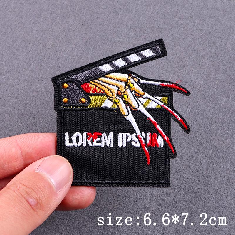 Hip Hop Punk Embroidery Patches For Clothing Thermoadhesive Patch Iron On Patches On Clothes Tarot Cards Skull Patch For Clothes