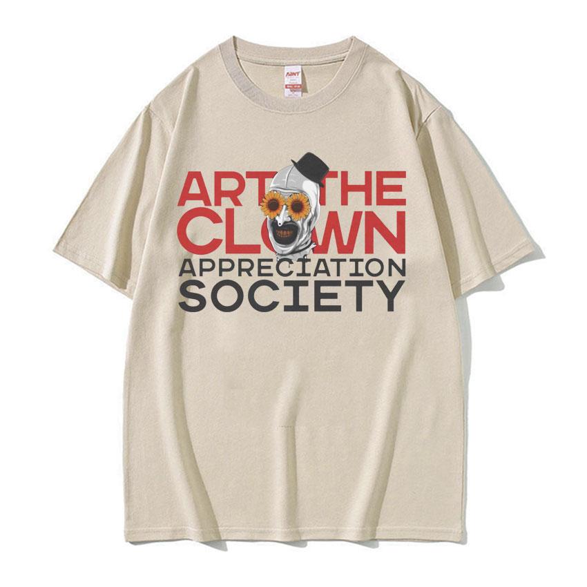 Art The Clown Appreciation Society Tee Shirt Funny Meme T Shirt Men Women Harajuku Y2k Oversized 100 Cotton Tshirt Streetwear
