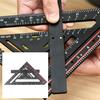 Advanced Carpenter Square, Folding Square Rafter Square with Level, Jig Block, Combination Square Triangle Ruler Woodworking Layout Tool for
