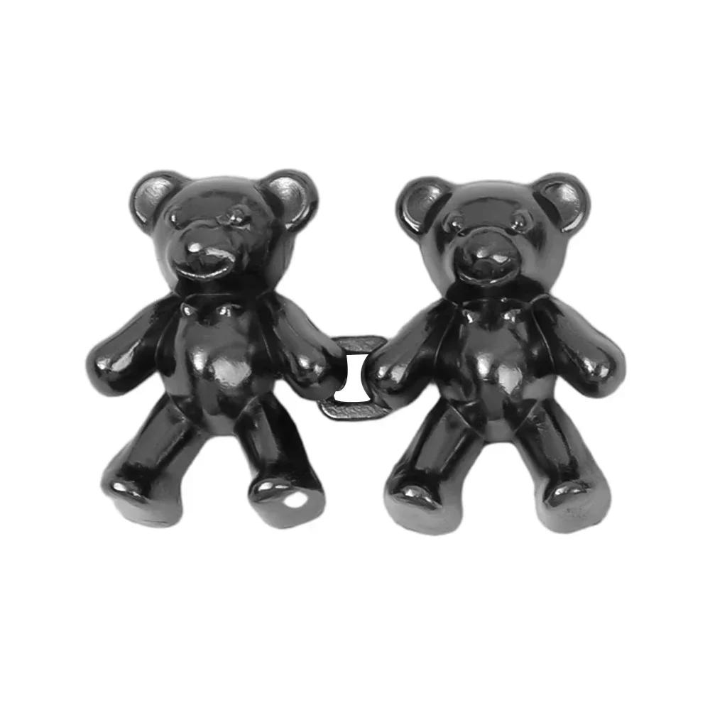 1/5pairs Colorful Bear Buckles Women Men Adjustable Jeans Pants Pins for Loose Jean Fit Tighten Waist Closing Reduce Snap Button