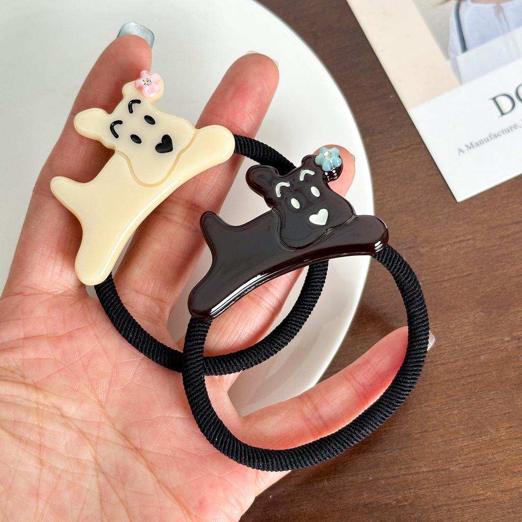 Acetate Cute Dog Clips And Scrunchies For High Ponytails And Hairstyles Fun