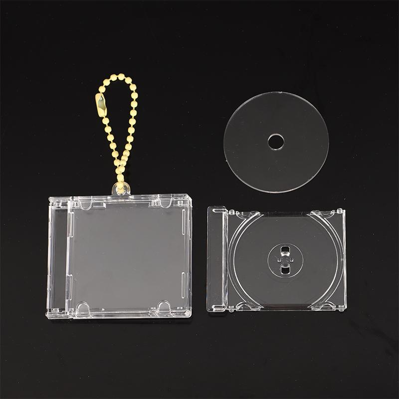 Portachiavi con custodia per mini CD con album vuoto, lettore CD, portachiavi periferico, album commemorativo, portachiavi per zaino fai da te