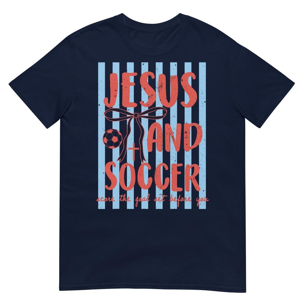 Christian Jesus And Soccer Score The Goal Set Before You TShirt S