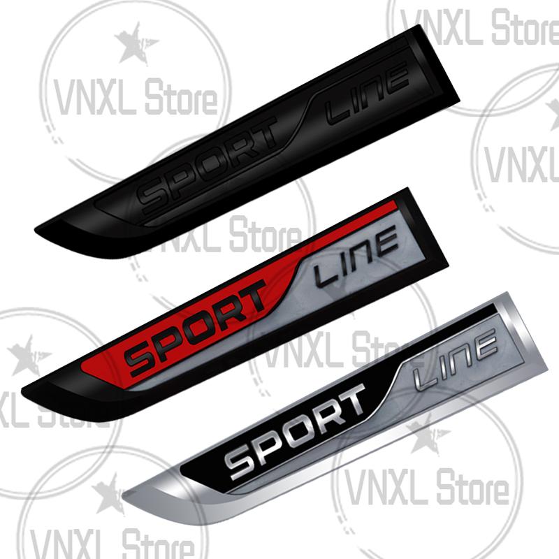 Cycr3 Car-Styling Metal Sport Line Emblem Car Side Body Stickers For Skoda Kamiq Enyaq Combi Octavia Superb Elroq85 Karoq Kodiaq Rapid