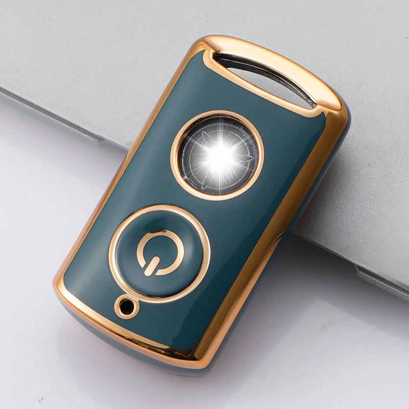 Gold Edge Key Cover for Yamaha NVX155, QBIX, AEROX Motorcycles