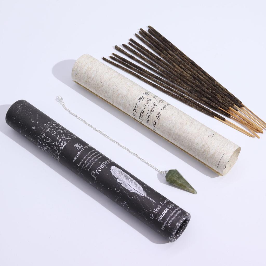 Ancient Witch Spell Incense – Prosperity – Aventurine Pendulum