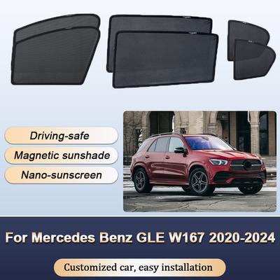 Parasoles Para Coche Para Mercedes Benz GLE W167 2020-2024 Parasoles Cortina de Privacidad Magnéticos Aislamiento Térmico Visera para Ventana Accesorios