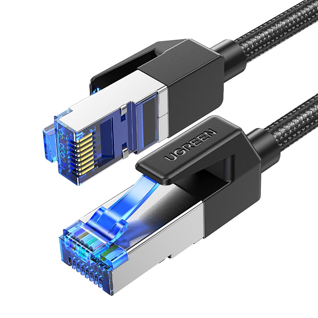 UltraShield Cat8 Ethernet Cable, 1.5m - High-Speed RJ45 Network Cable, Durable Copper Core – Black