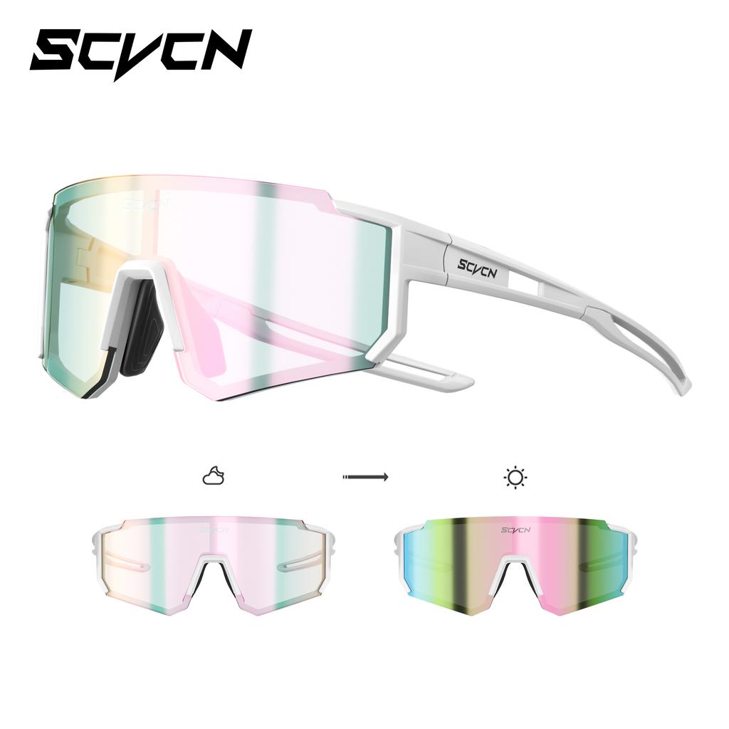 SCVCN Kinder Sportbrille Kinder Rennrad Radsport Brillen Photochrome UV400 Schutzbrillen Outdoor Radfahren Teenager Sonnenbrillen