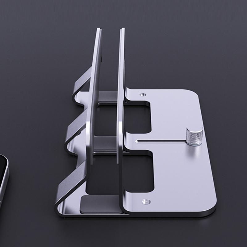 Aluminum Vertical Computer Stand Adjustable 14 45mm Thickness Anti Slip Desktop for Professionals Students