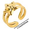 Bague 18k Gold Plated Open Adjustable Stainless Steel Rings For Women Men Accessories Cross Shell Plant Leaf Ring Finger Jewelry
