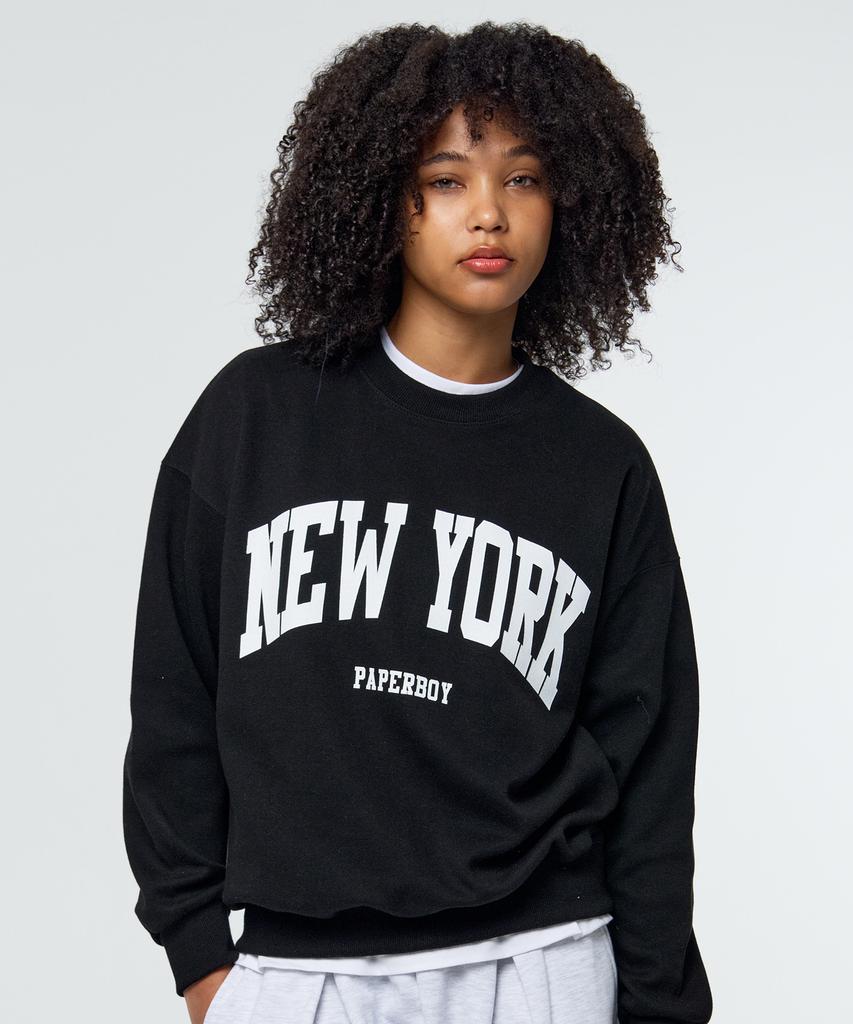 PAPERBOY Basic New York Sweatshirt - Black