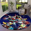 Grendizer Goldorak Anime Round Area Rug,Carpet Rug for Living Room Bedroom Sofa Playroom Decor,Non-slip Floor Mat Q0018