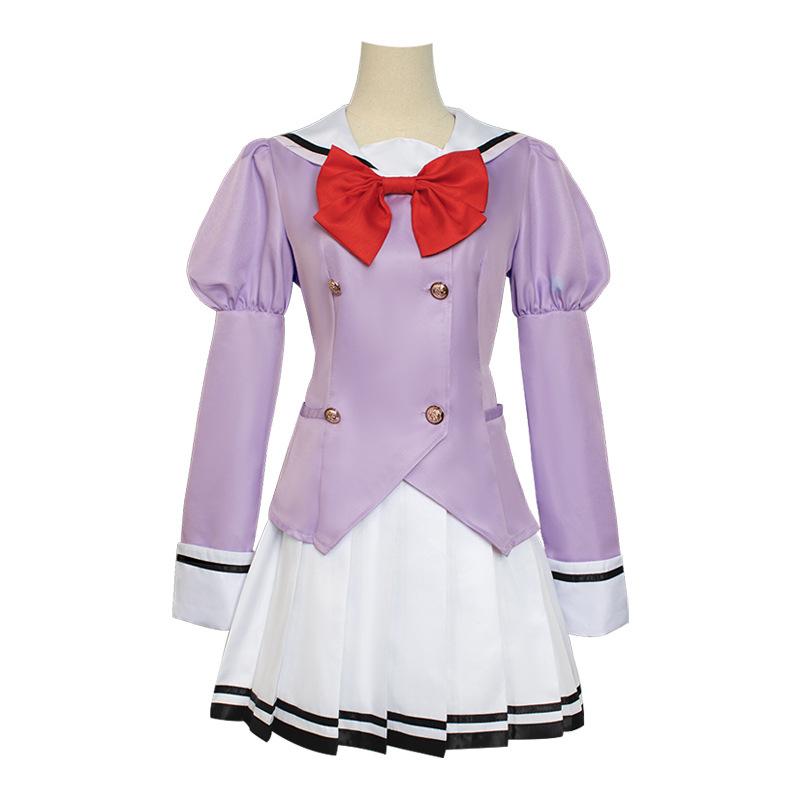 Anime Engage Kiss Kisara Cosplay Rosa Perücke JK Schulkleid Komplettes Set Uniformen Halloween Weihnachtsfeier Kostüme