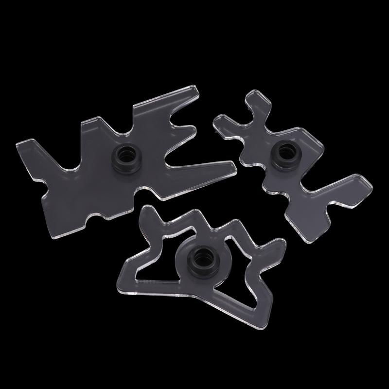 Transparent Acrylic Pool Billiard Cue Bridge Head Plug-In Easy To Use Pool Stick Holder Rubber Acrylic Billiard Cue Bridge