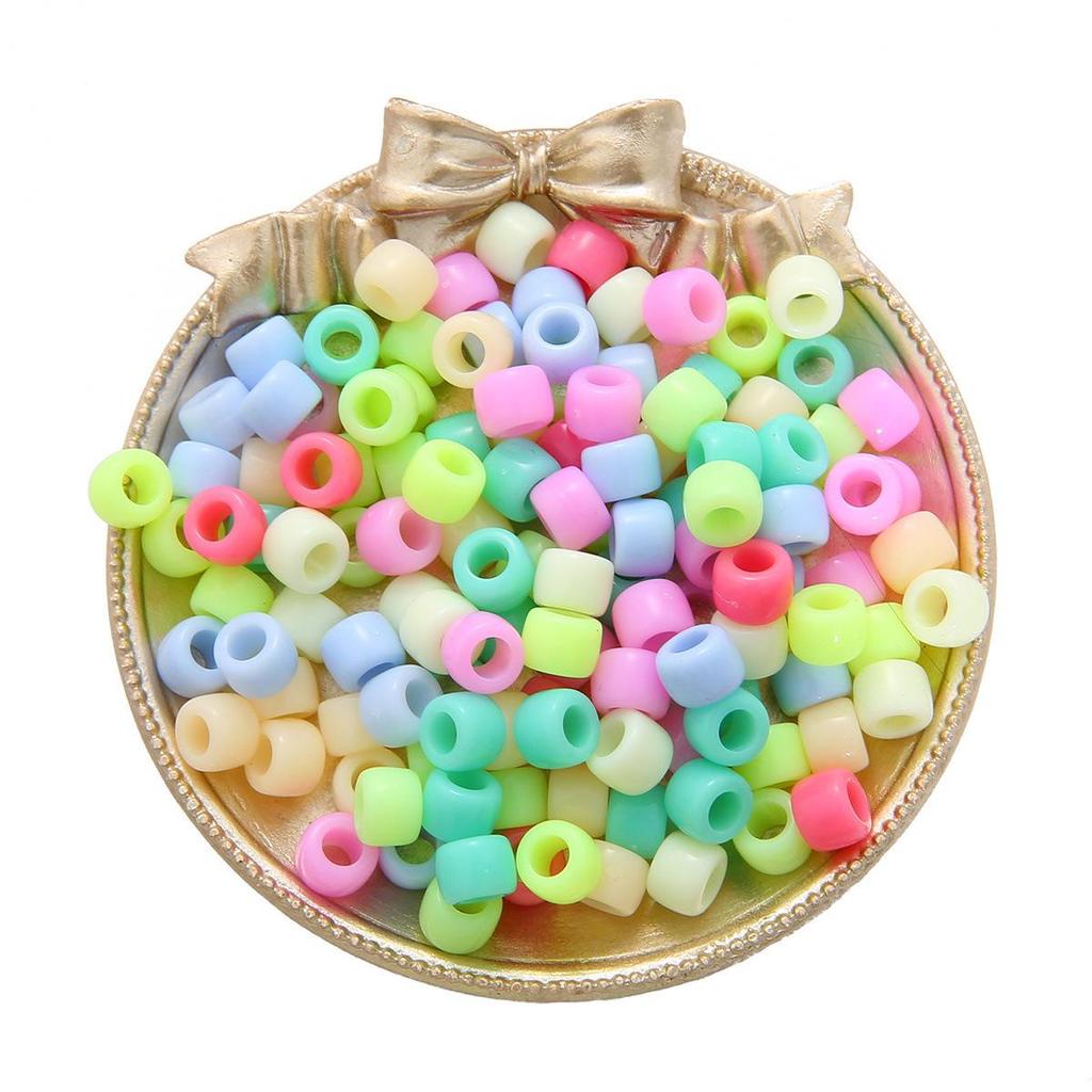 Acrylic Large Hole Barrel Beads 9x6mm for DIY Bracelet Jewelry Making