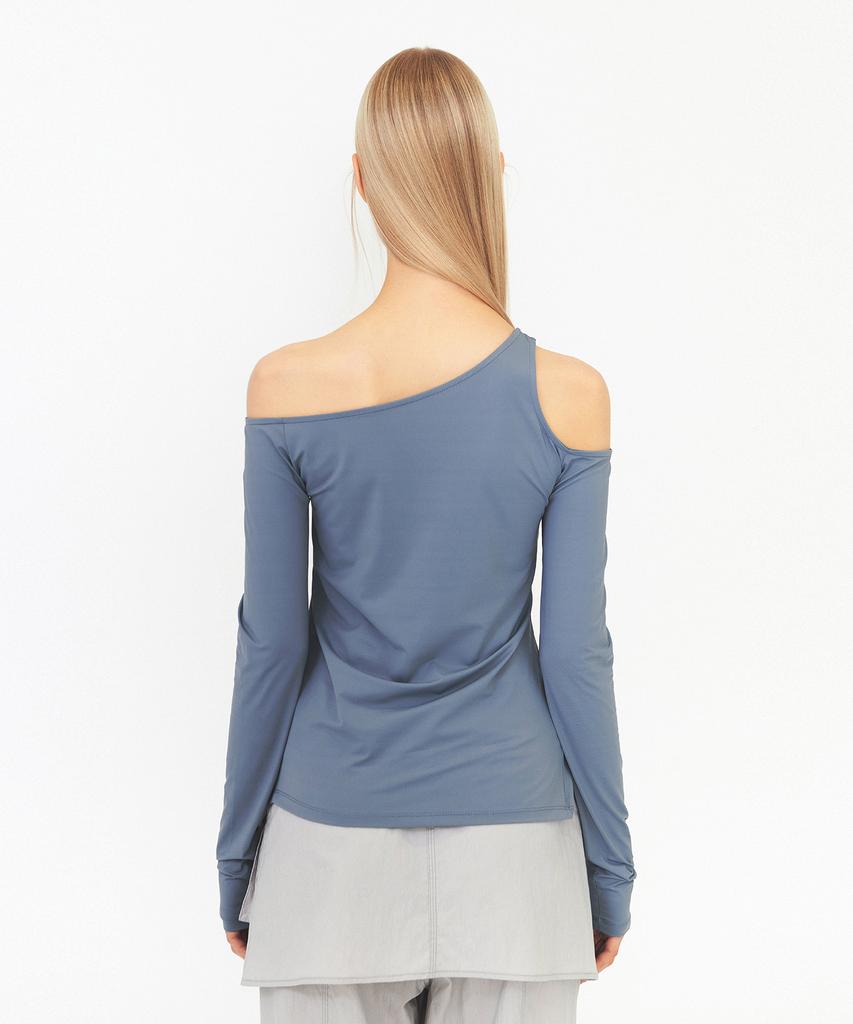 Daiaegeuneol Unbalance Slit Top (Blue Gray)