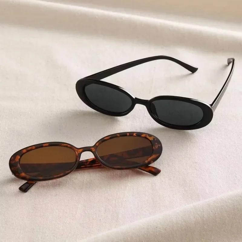 Vintage Oval Sunglasses Women Luxury Brand Designer Small Oval Sun Glasses Retro Black Red Glasses Ladies Goggle Uv400 Eyewear