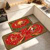 Christmas Atmosphere Long Floor Mat Set - Water Absorbent, Wear-Resistant Home Kitchen Decor