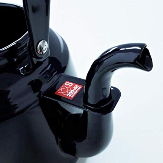 DutchWest Japan Retro Enamel Induction Kettle, Compatible, Navy, RTK-05, 2.3L