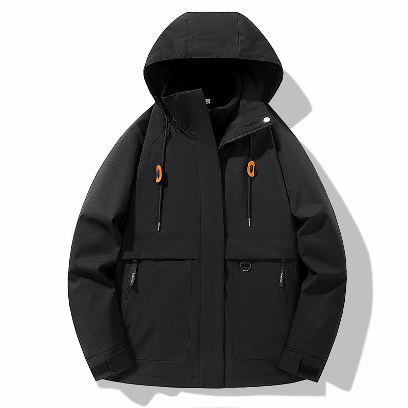 Herrenjacke Liu Yifei Gleicher Stil Drei-in-eins Kapuzenjacke Warme Outdoorjacke Winddicht und Wasserdicht Bergsteigerjacke für Herren