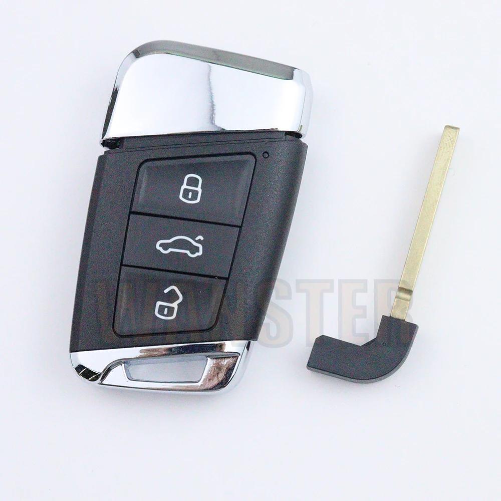 Coque de clé de voiture pour Volkswagen/VW/Tiguan/MK2/Magotan/GTE/Passat/B8/CC/pour Skoda/Superb/A7 avec Lame