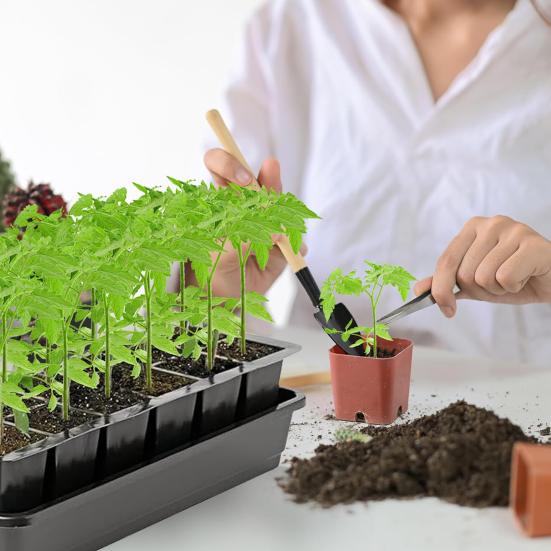 8 Pcs Seeds Starter Tray Mat 24-Cell Replacement Capillary Mats Absorbent Self Watering