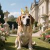 Premium Velvets Puppies Regals Outfit Featuring Gold Crowns For Pet Event