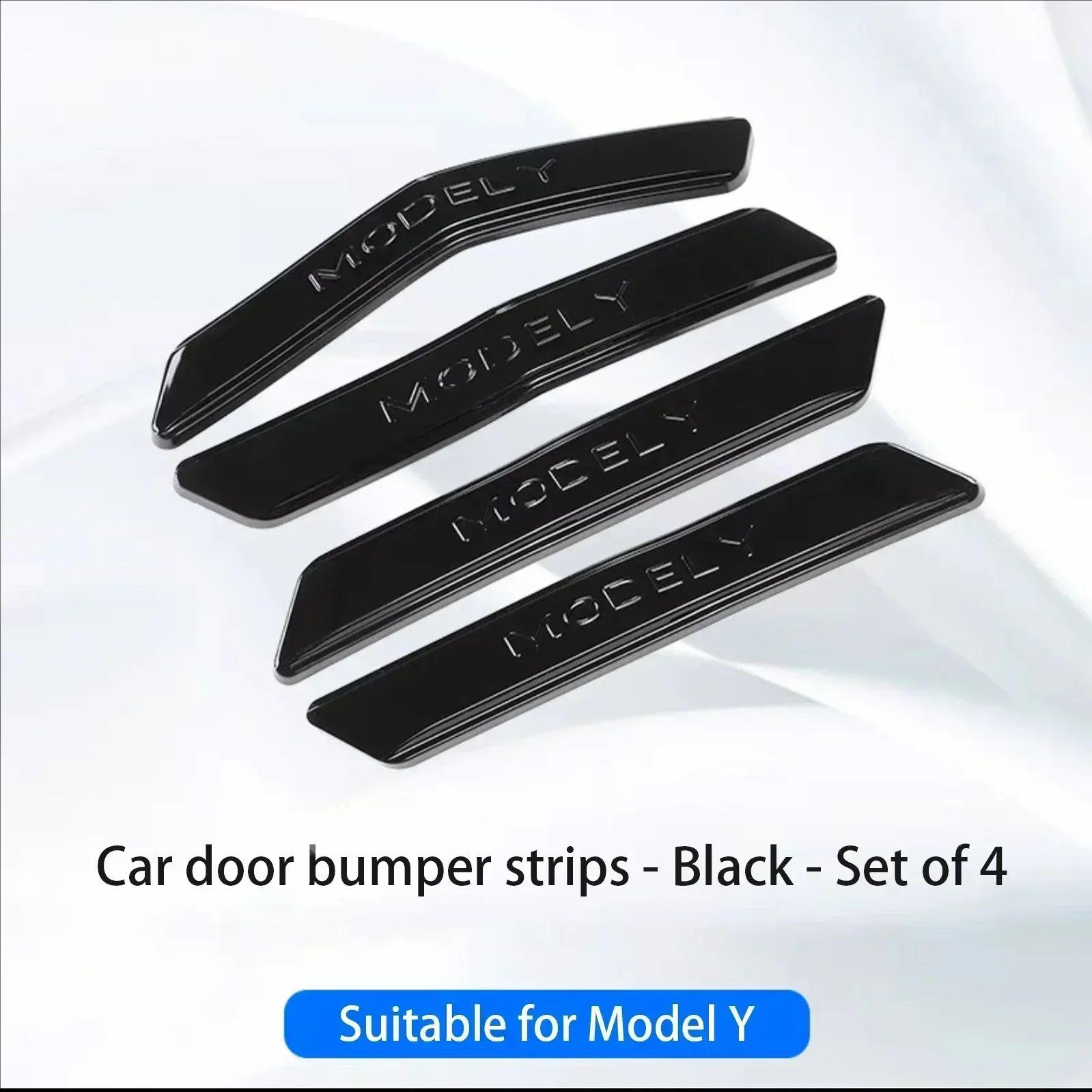 

4PCS For Tesla Model 3 Y Juniper Highland 2025-2020 ABS Car Door Edge Stickers Anti-collision Strip Protection Decal Accessories